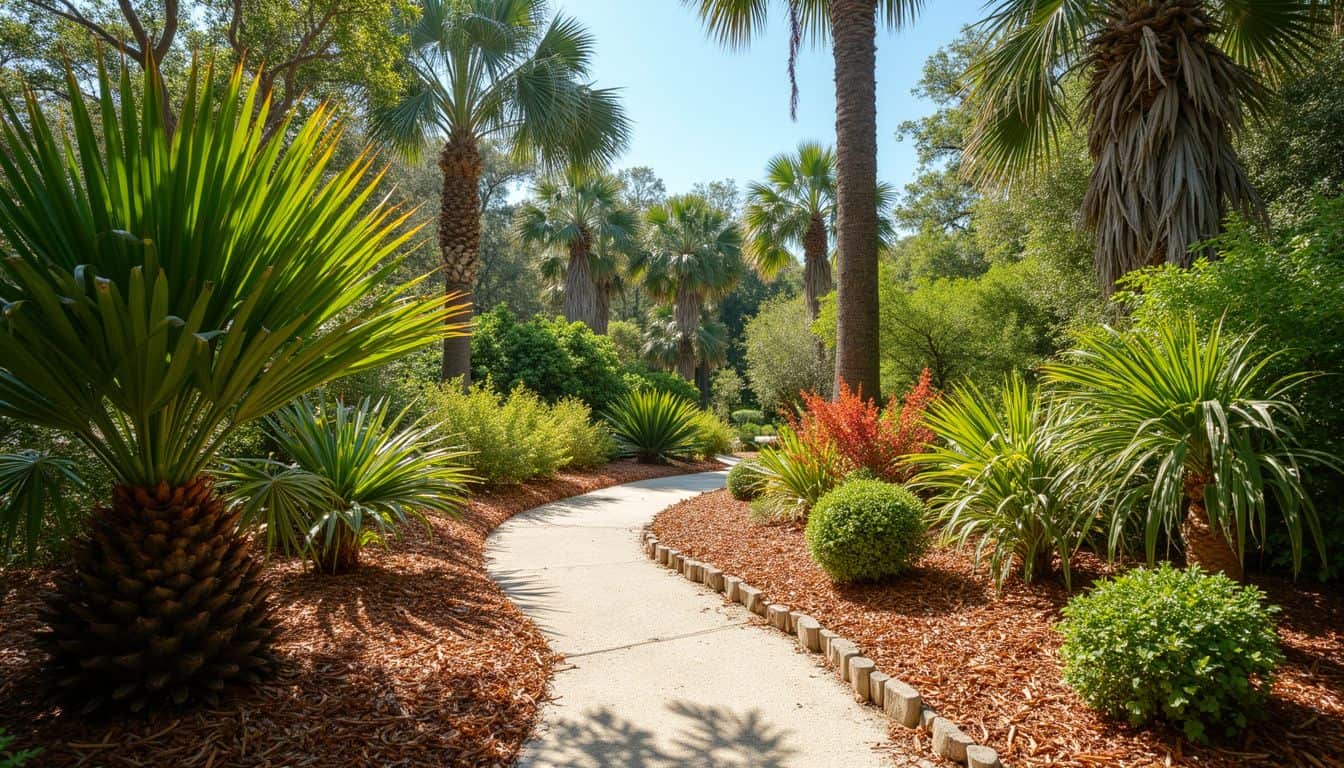 A vibrant Florida-friendly garden showcasing native plants and sustainable design.