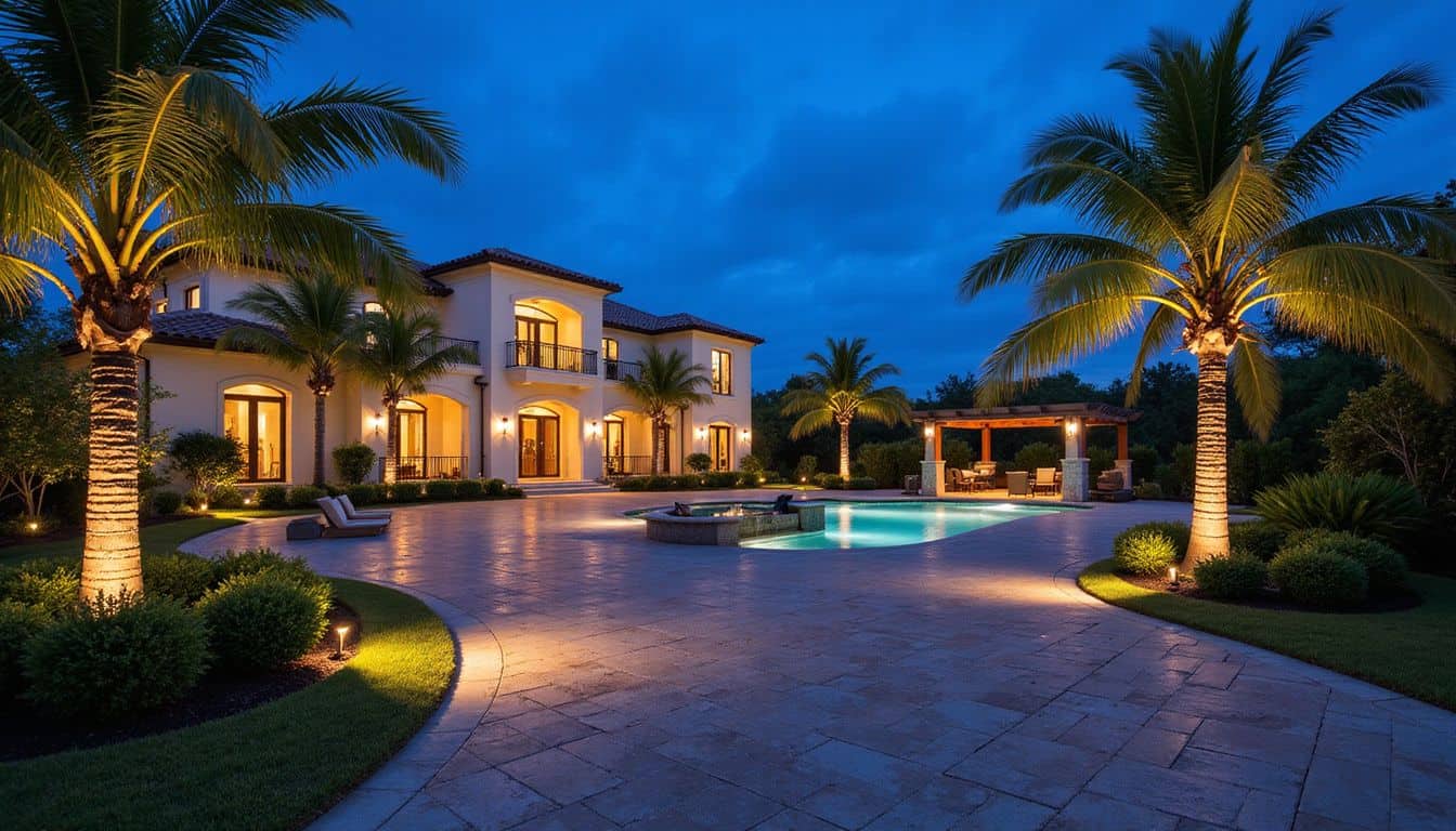 Luxury Nighttime Landscaping Pathway Lighting